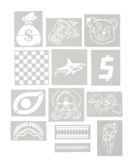 GRAFFITI ARTIST - DESIGN YOUR OWN BACKPACK - 9 STENCILS INCLUDED