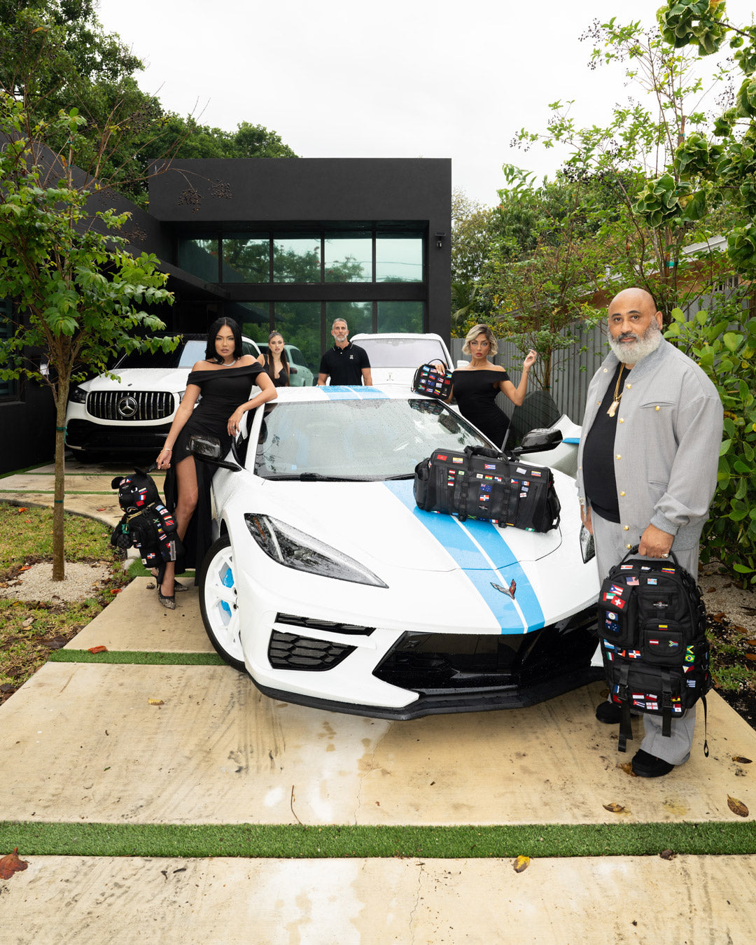 JAMES FIRST CLASS GLOBAL FLAGS MONEYBEAR BACKPACK