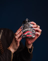 SCRIBBLE DRIBBLE CHECK BACKPACK KEYCHAIN