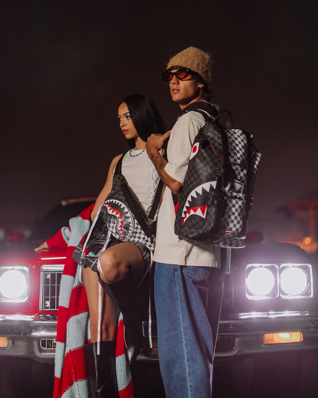 SCRIBBLE DRIBBLE CHECK SAVVY CROSSBODY