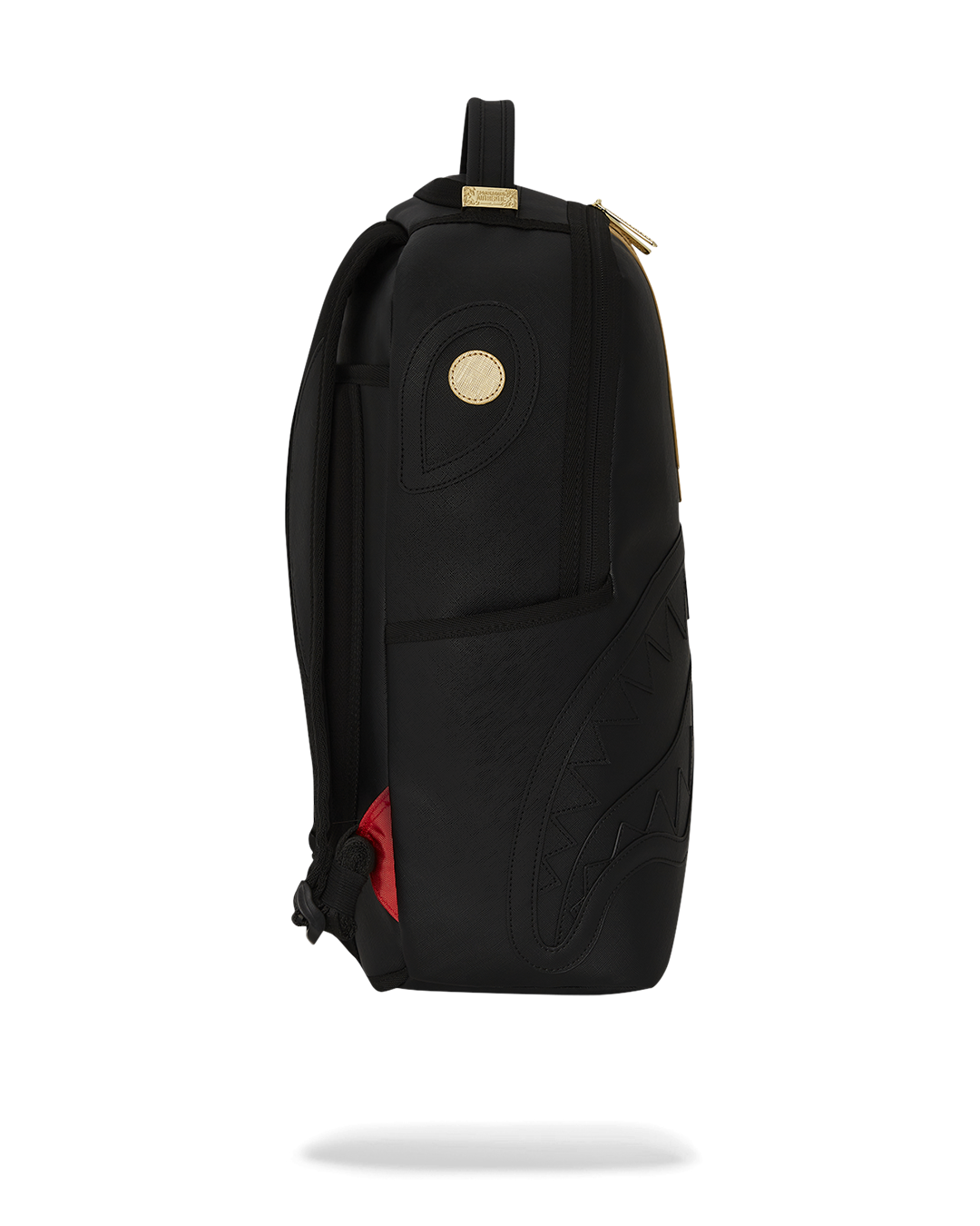 GOLD AND BLACK RACING STRIPES BACKPACK