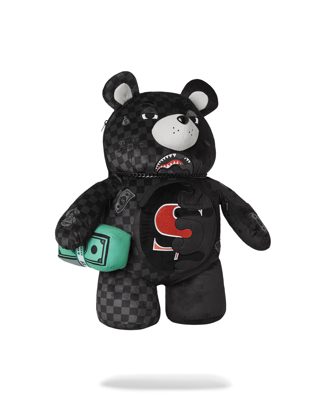SPEED SHARK SIDE SWIPE MONEYBEAR TEDDY BEAR BACKPACK